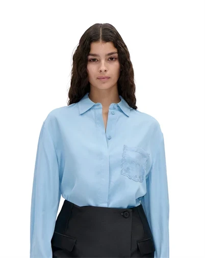 Stine Goya - Oversize Shirt - Sky Blue